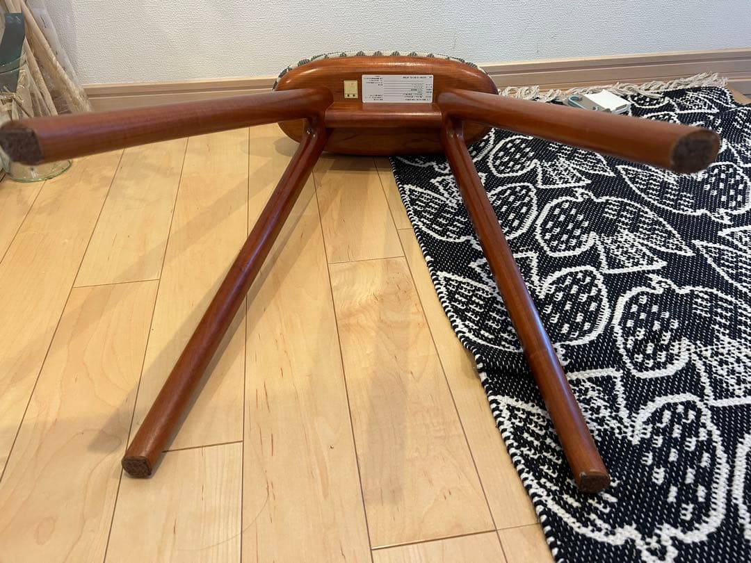 幾何学模様　オーバル型　スツール　木製　HOLM230 amba stool