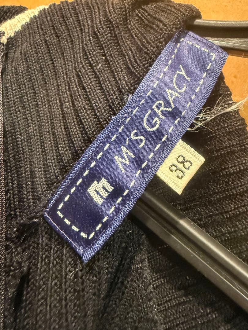 M'S GRACY ワンピース 38 ブラック&ホワイト