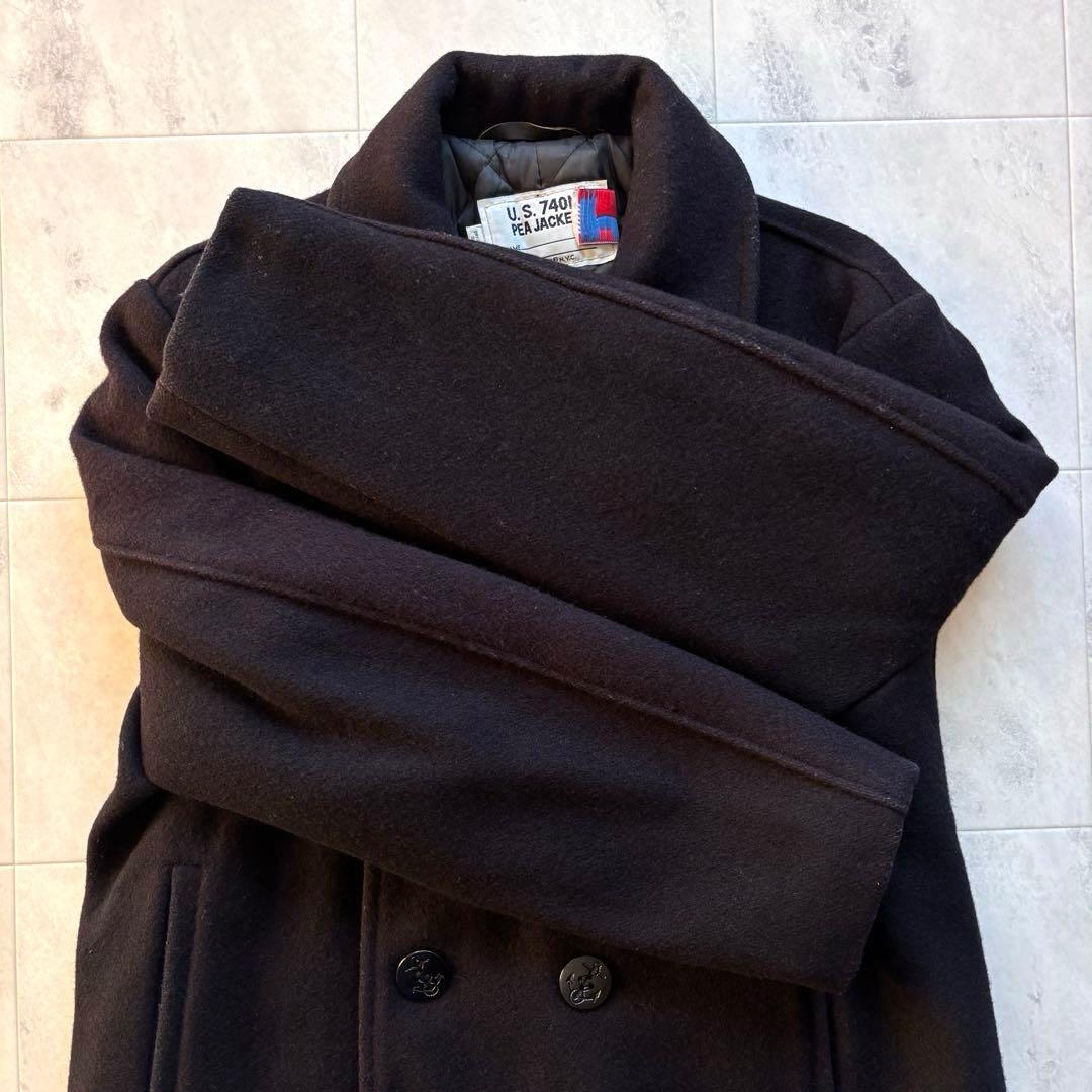 【超希少42】ショット ピーコート USA製 740N 10ボタン キルティング