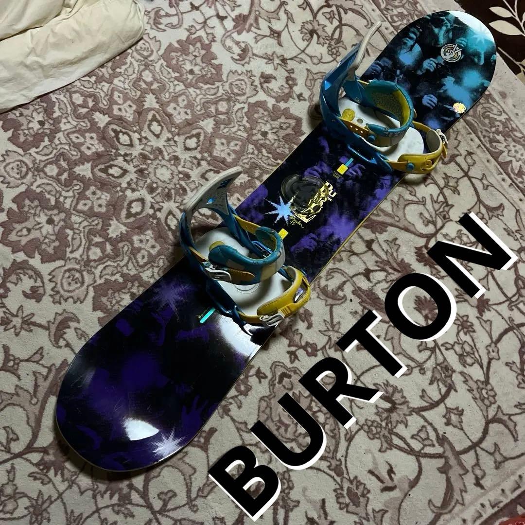 良品 BURTON 145cm バイン付 スノーボードセット