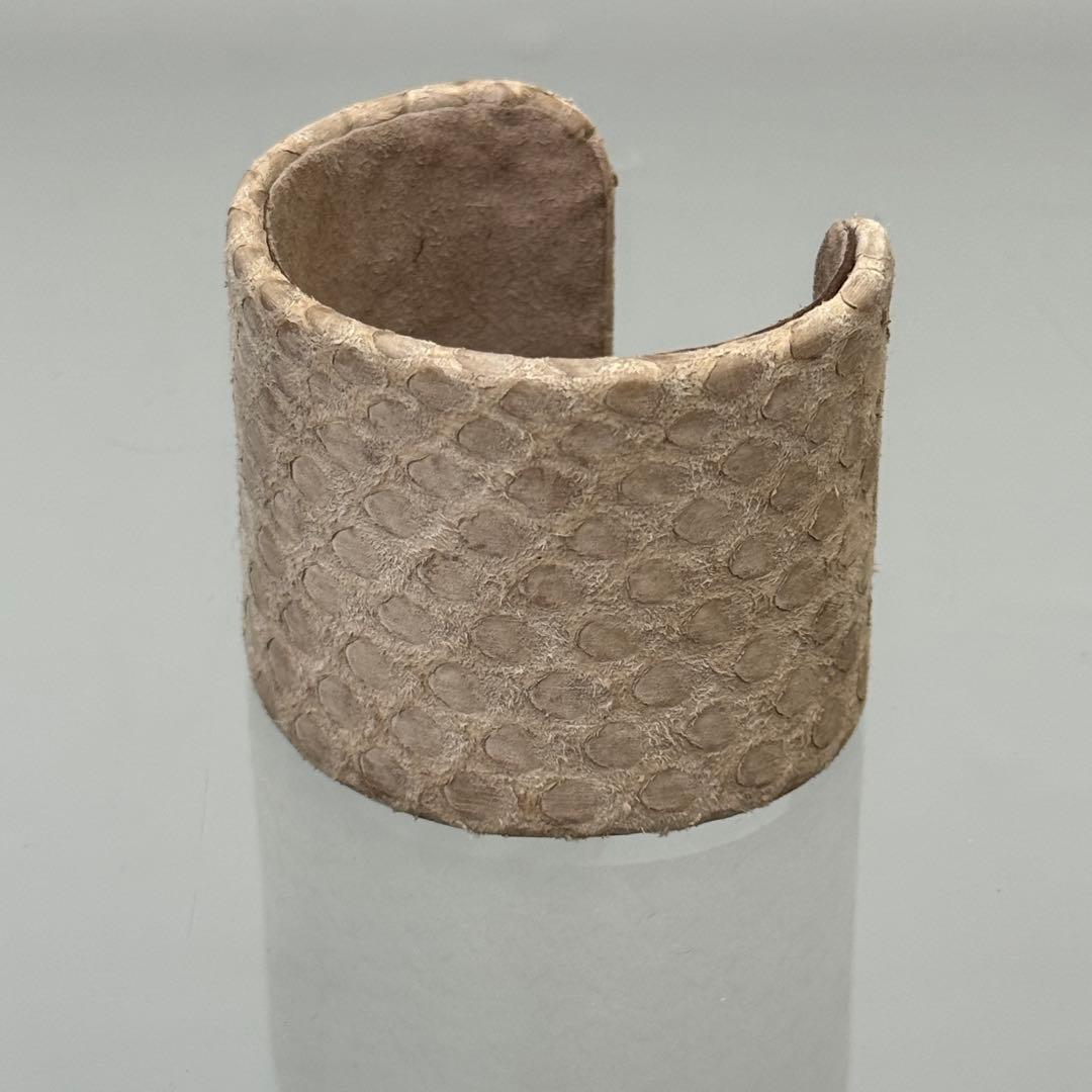 M*y様 【美品】 ブルネロクチネリ バングル パイソン レザー ヌバック ベー