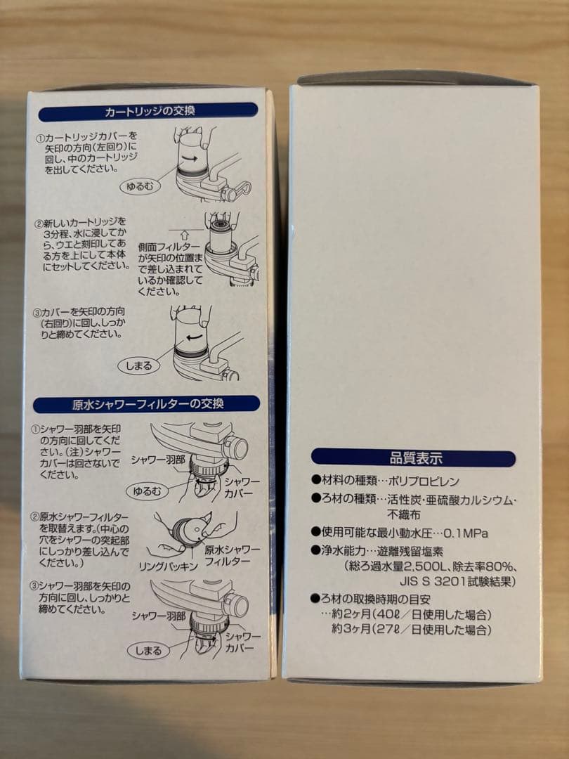 素粒水 キッチン用交換カートリッジ 2個セット
