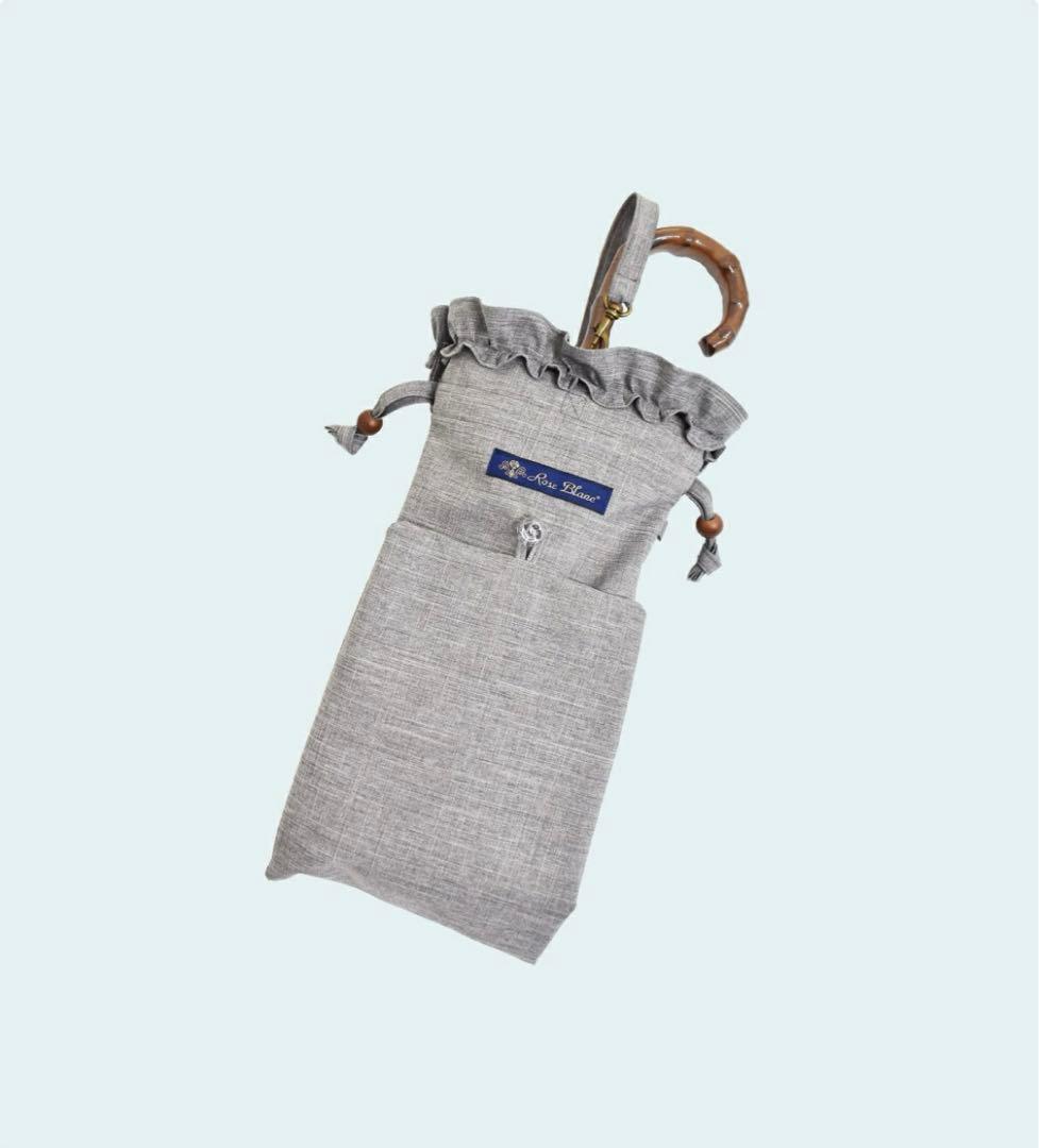 芦屋ロサブラン　2段折日傘（グレー）