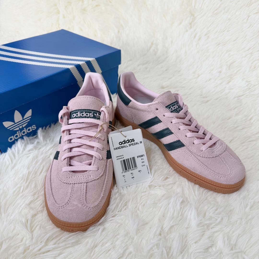 【新品】アディダス HANDBALL SPEZIAL クリアピンク23cm