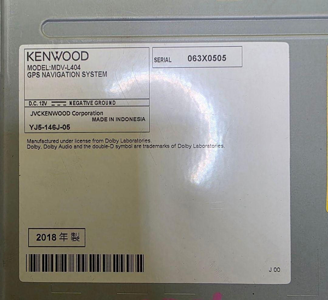 ケンウッド MDV-L404 新品バックカメラ付き 豪華フルセット