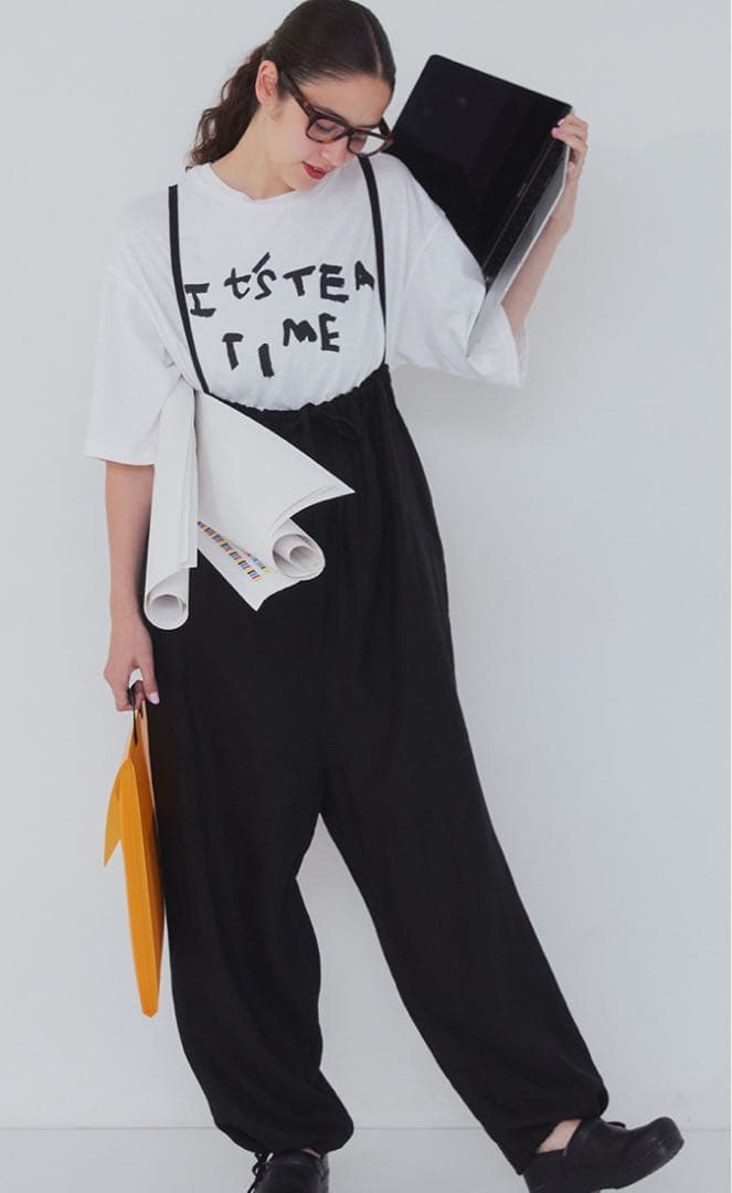 ネストローブ　リネンバルーンサロペット　nest robe