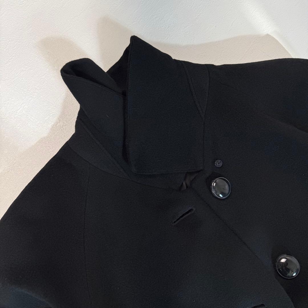 美品　カシミア100% ミドルコート　着丈95cm Lサイズ　黒