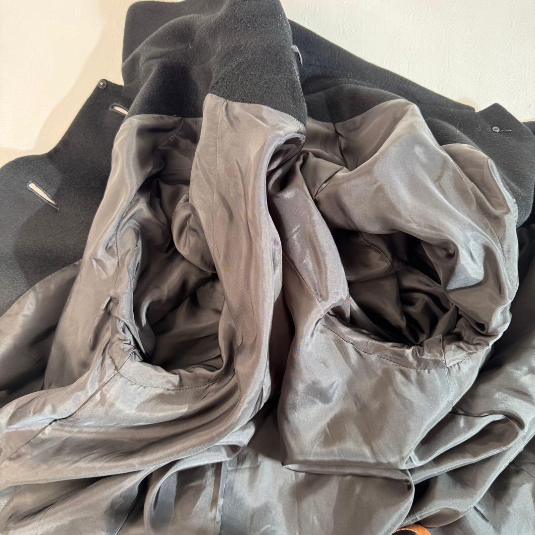 美品　カシミア100% ミドルコート　着丈95cm Lサイズ　黒