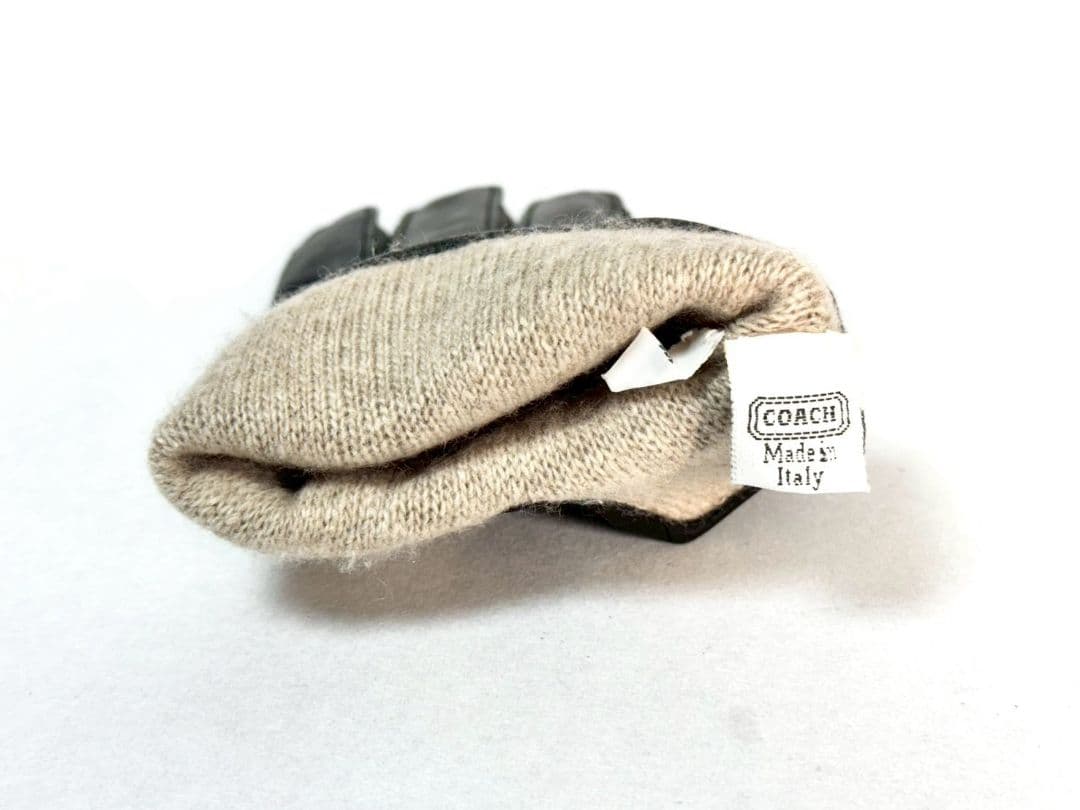 【羊革手袋】美品COACH Mサイズ 横幅11cm縦幅23cm中指の長さ8cm