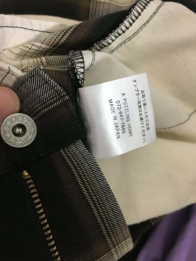 パズリングホーム 24ss オンブレチェック パンツ 4