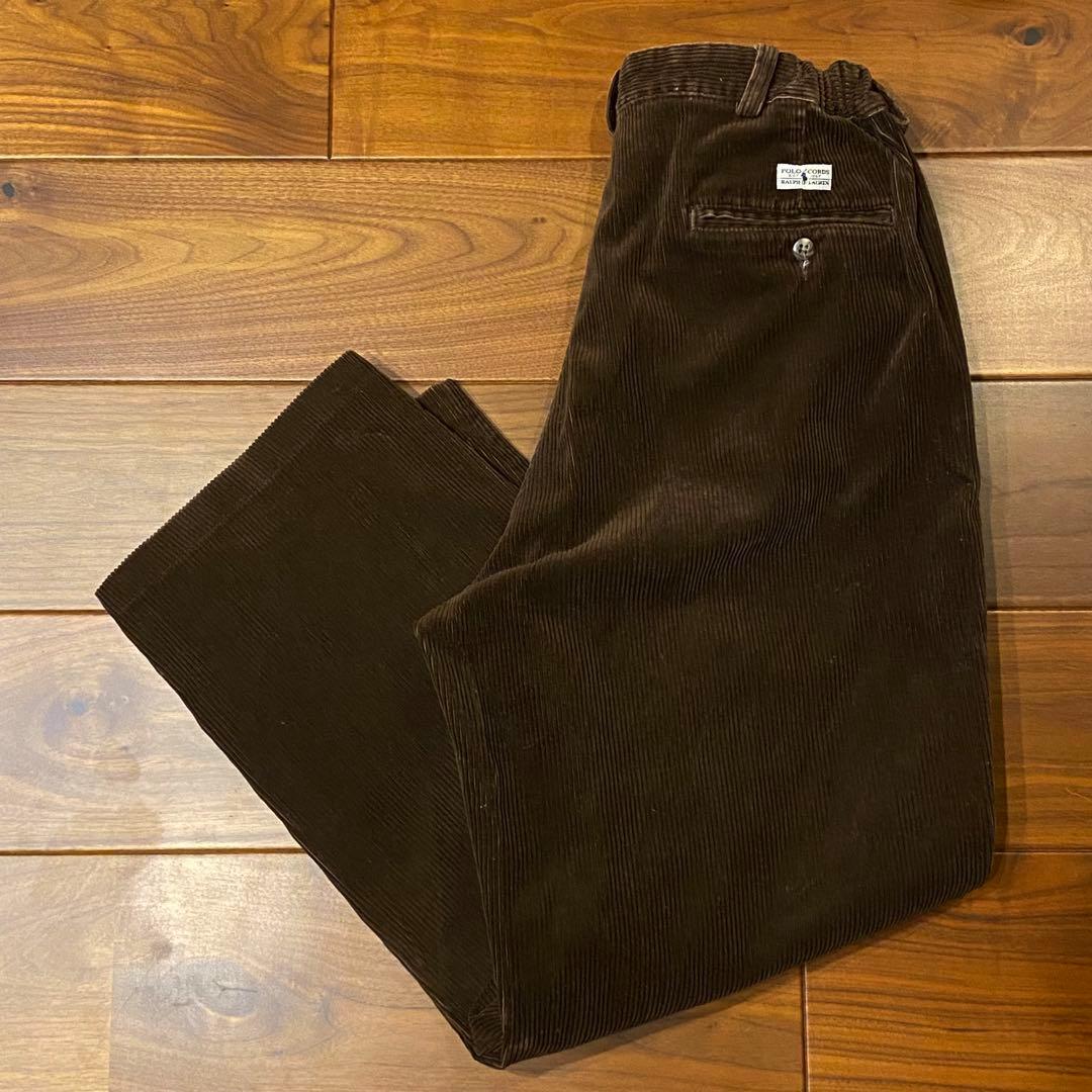 ラルフローレン アメリカ製 タック コーデュロイ パンツ RRL ポロカン