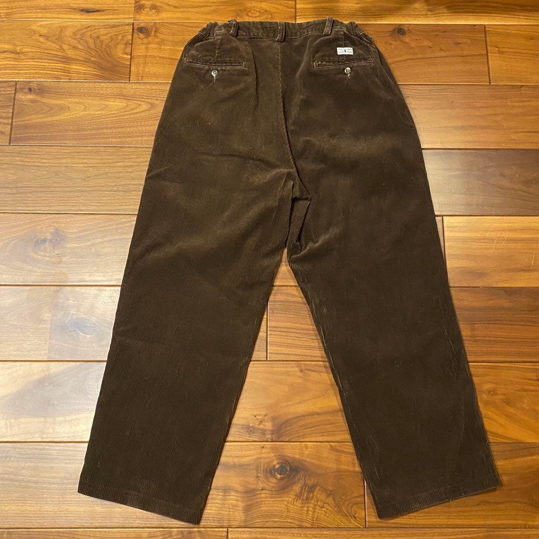ラルフローレン アメリカ製 タック コーデュロイ パンツ RRL ポロカン