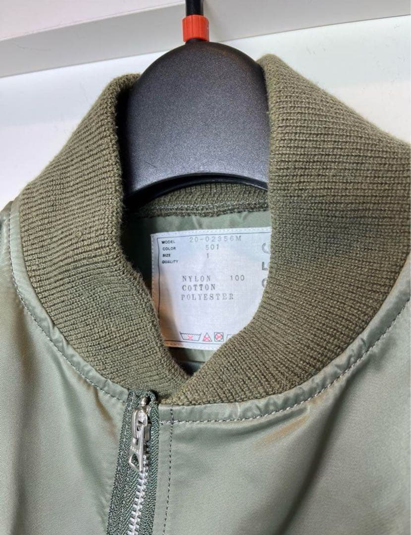 sacai サカイ MA-1 ブルゾン カーキ サイズ1