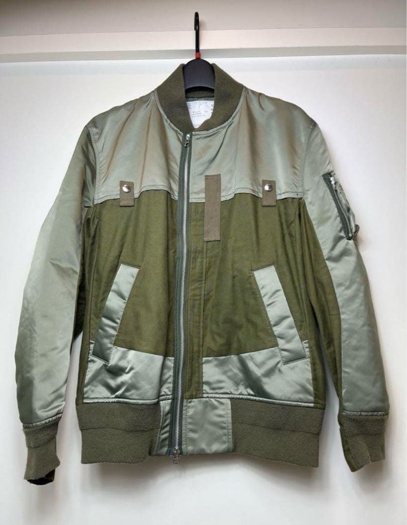 sacai サカイ MA-1 ブルゾン カーキ サイズ1