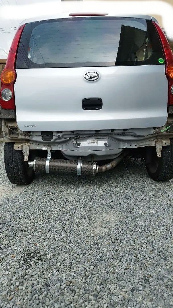 L275ミラ　素人ワンオフ BEET JAPAN マフラー カーボン