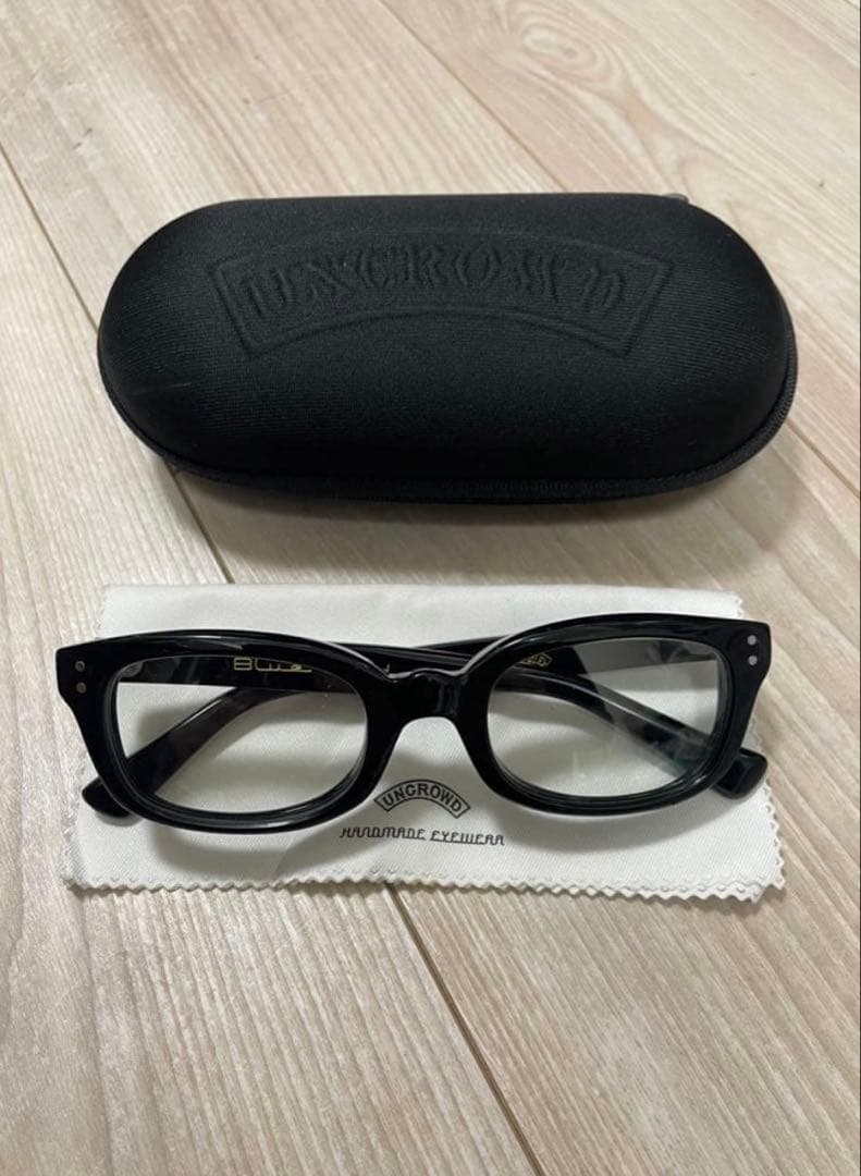UNCROWD アンクラウド ブルーバード調光眼鏡 ブラック ケース付き