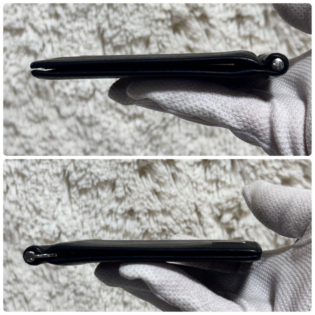 【美品】PRADA プラダ マネークリップ サフィアーノ トライアングル