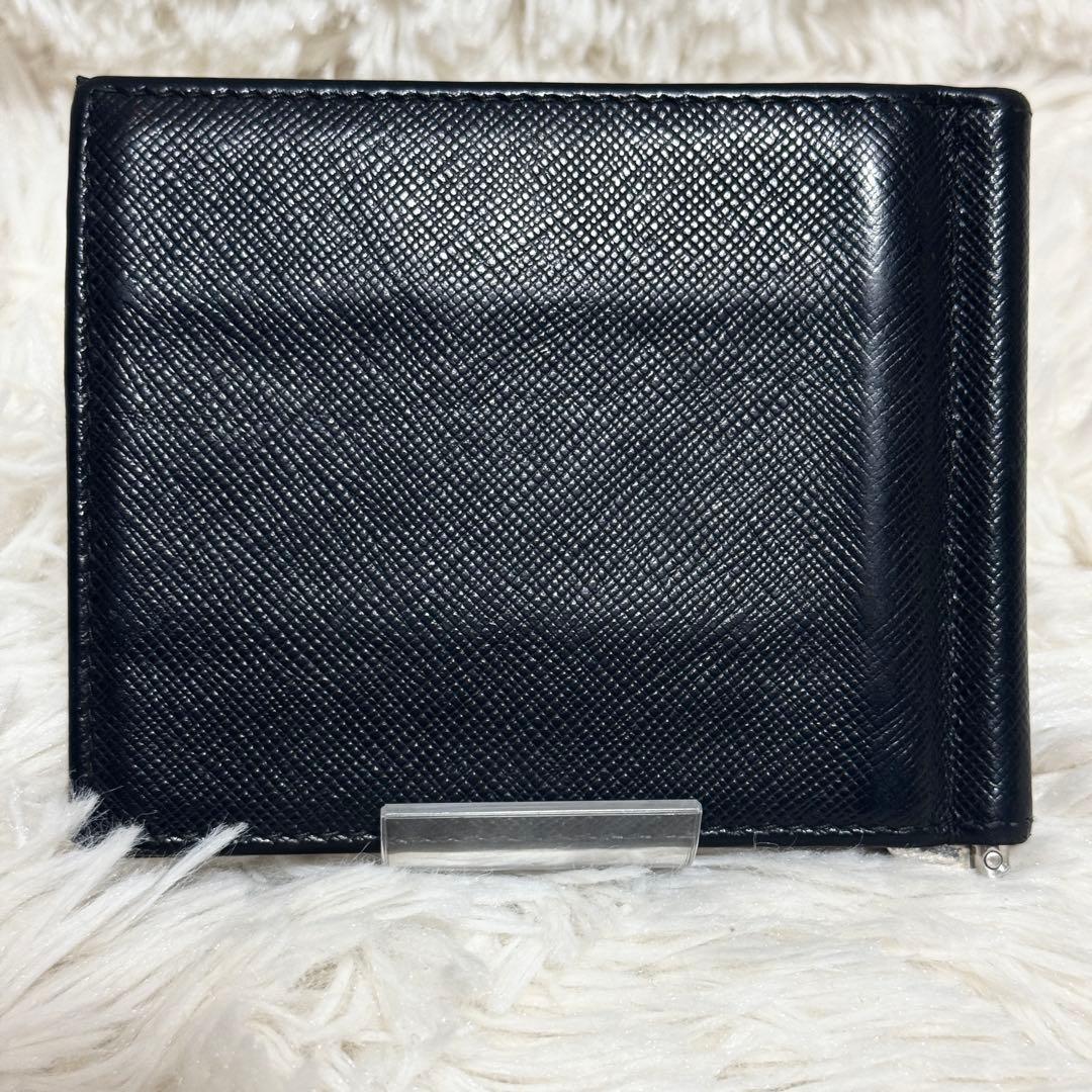 【美品】PRADA プラダ マネークリップ サフィアーノ トライアングル