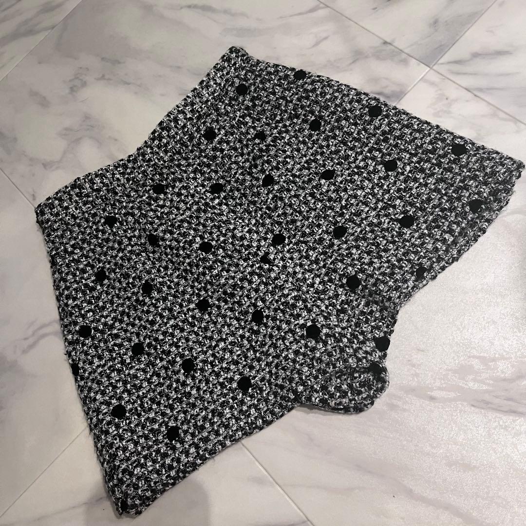 おはなSheller シェリエ未使用に近い極美品ドットツイードキュロット