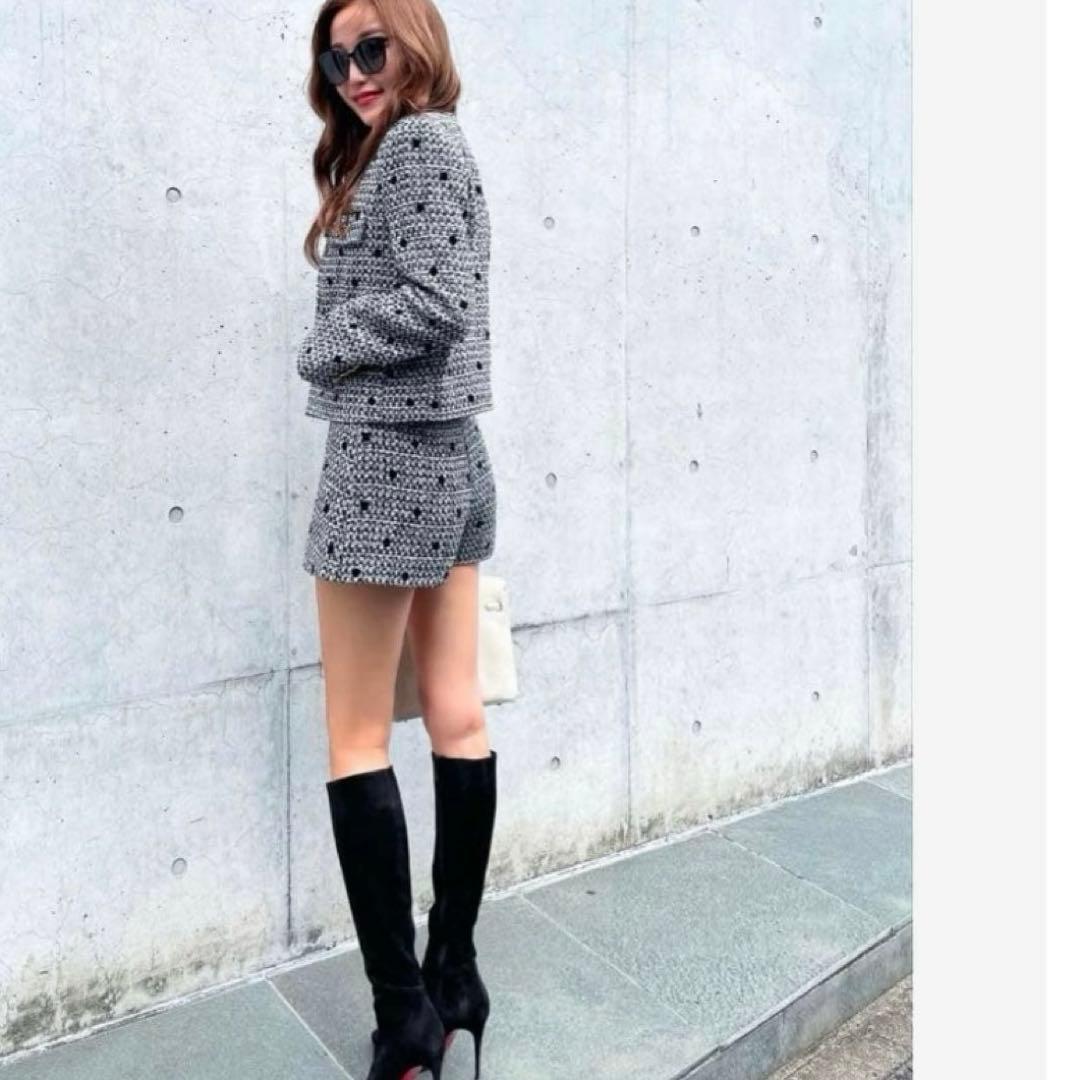 おはなSheller シェリエ未使用に近い極美品ドットツイードキュロット