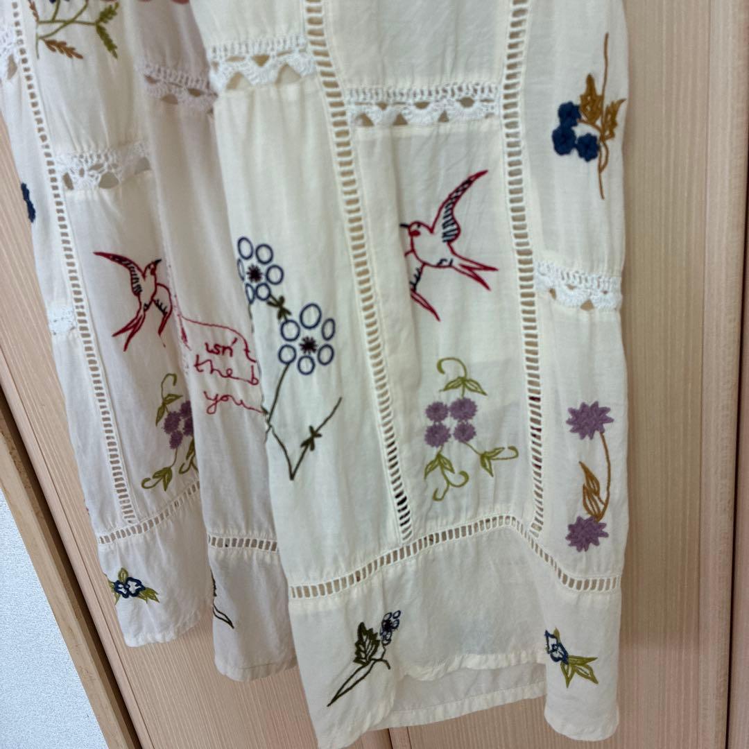 TODAYFUL　EmbroideryPatchworkTrousers 38