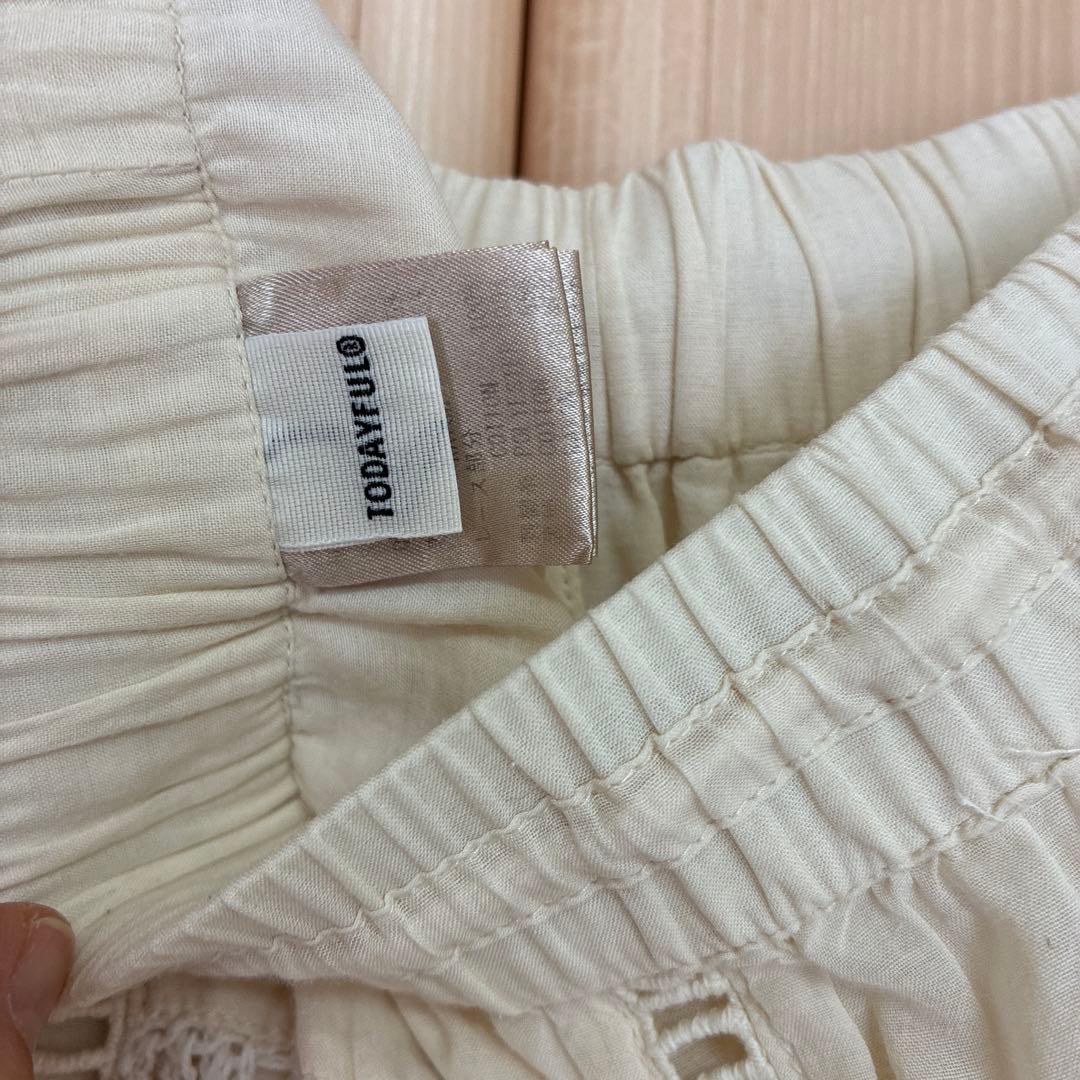 TODAYFUL　EmbroideryPatchworkTrousers 38