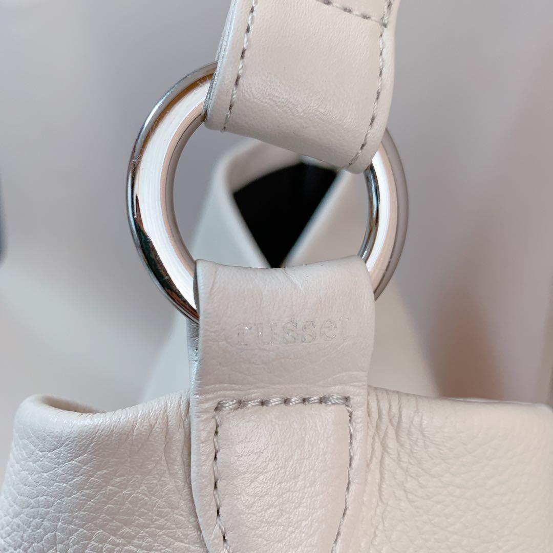 【そら。】russet ソフトレザーワンショルダーバッグ アイボリー