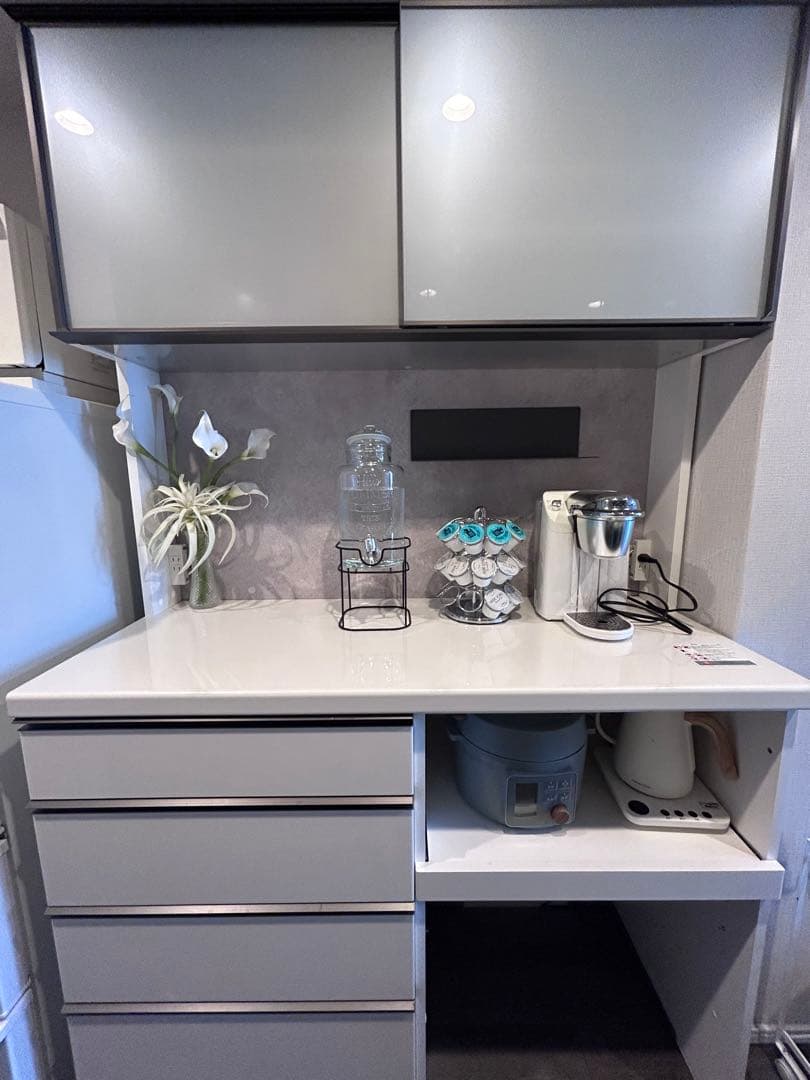 【パウモナ】食器棚キッチンカウンター