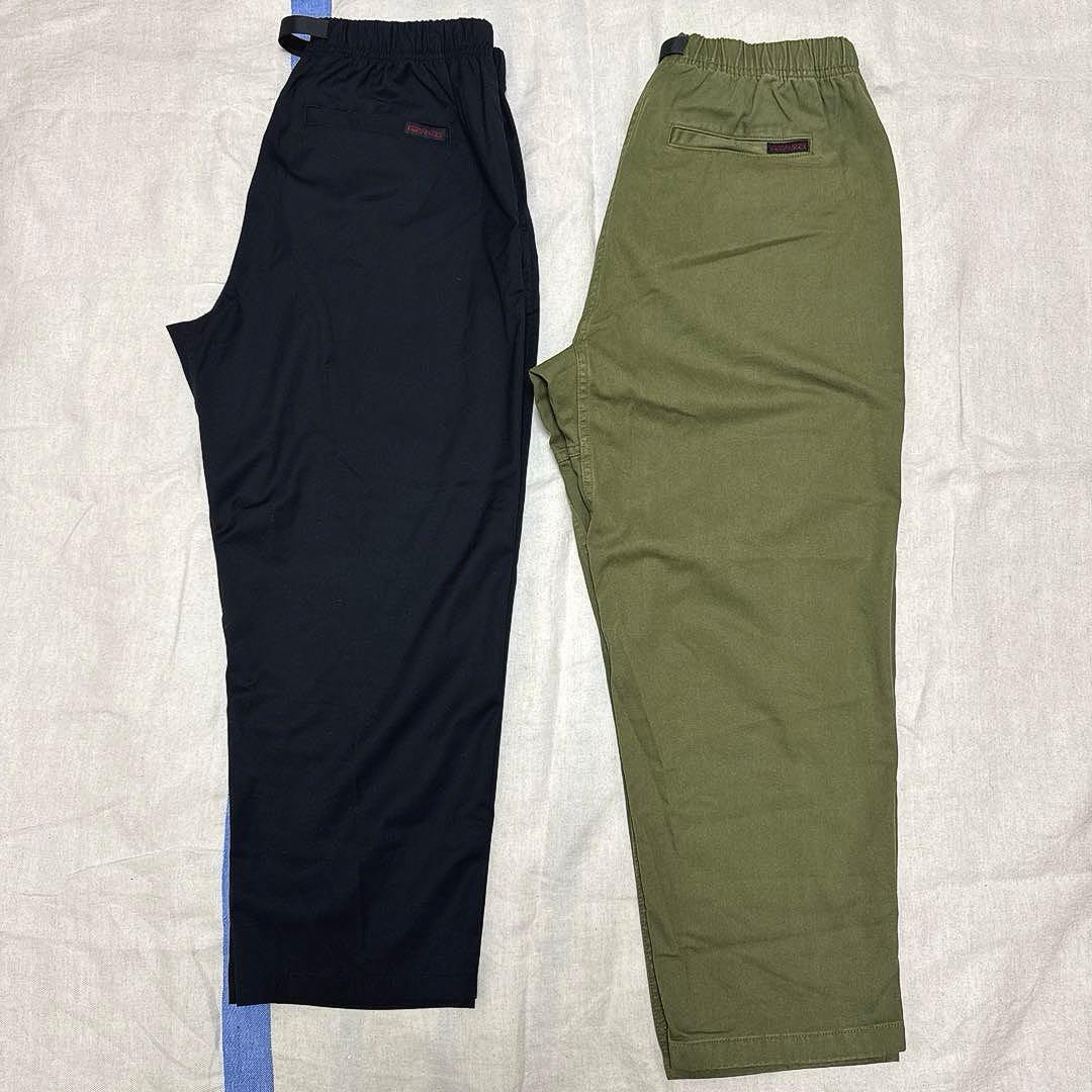 美品❗️グラミチ‼️ギャバジンブラック&ミリタリーワイドパンツ サイズL 2本セット