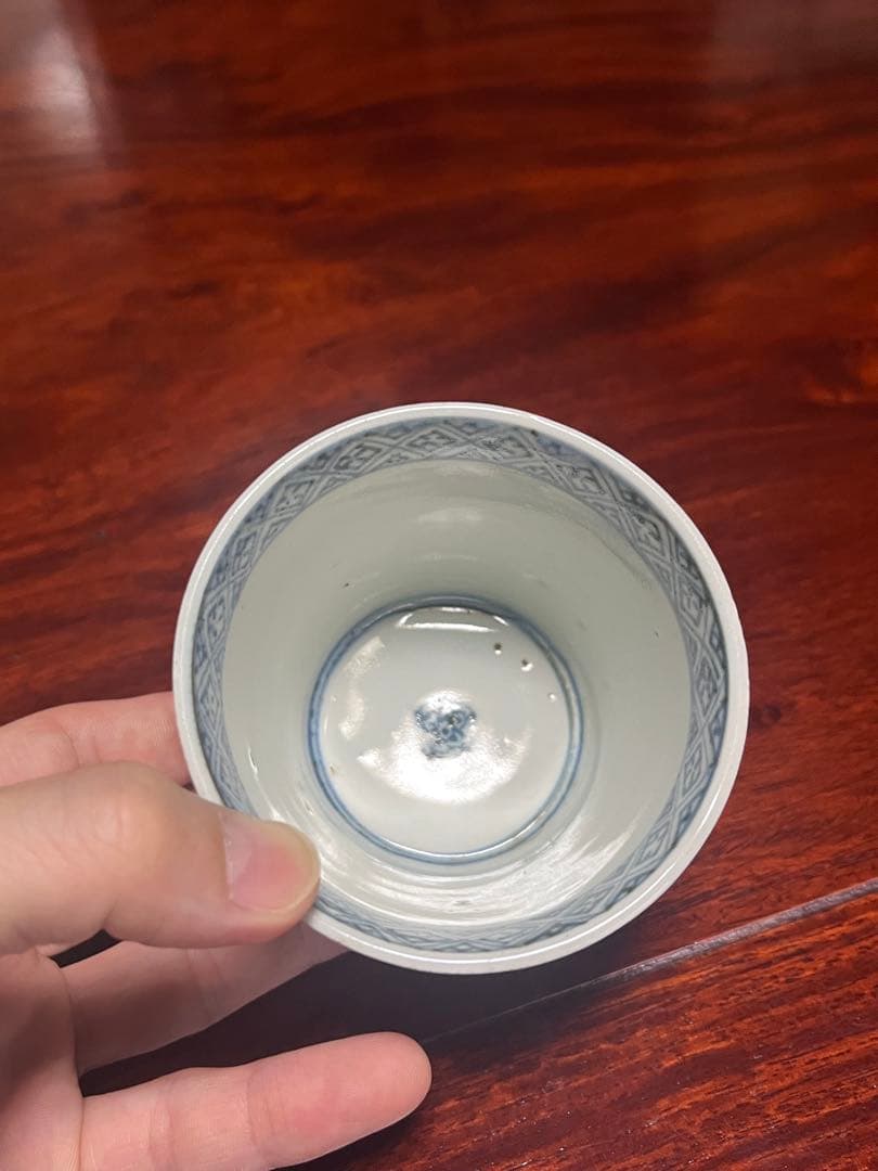 そば猪口　古伊万里　暦　幾何学　無傷完品　蕎麦猪口　モダン