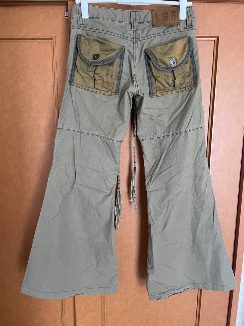 LGB カーキ フレアカーゴパンツ