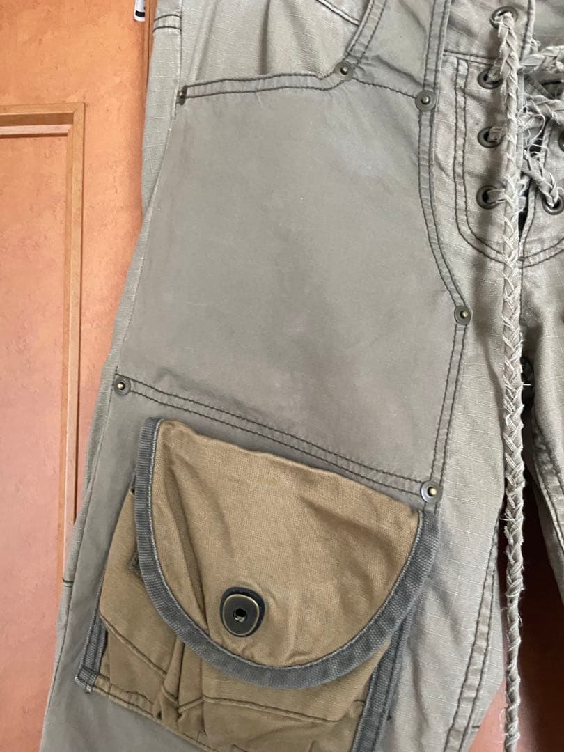 LGB カーキ フレアカーゴパンツ