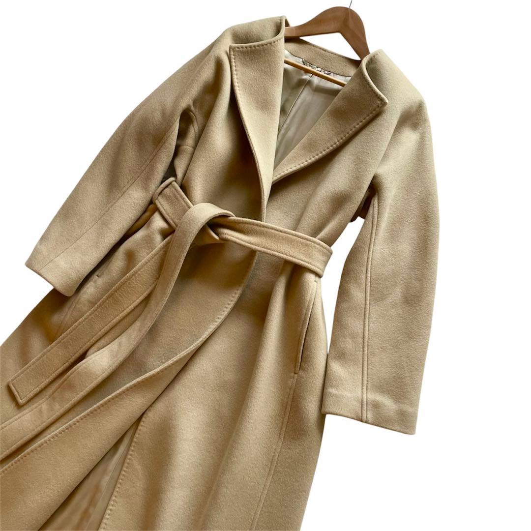 美品✨CELFORD カシミヤ100% ノーカラー ベルテッドコート