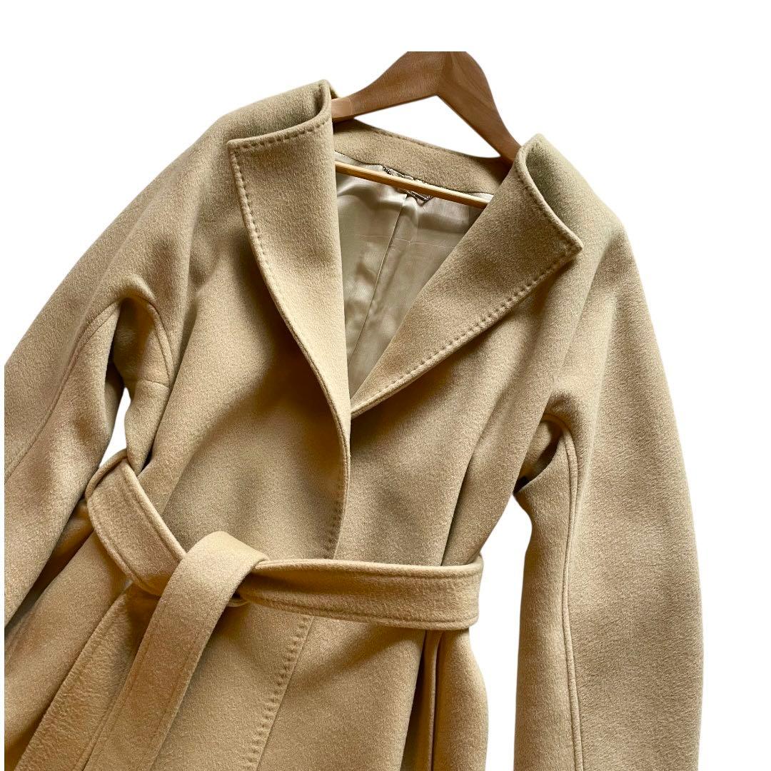 美品✨CELFORD カシミヤ100% ノーカラー ベルテッドコート