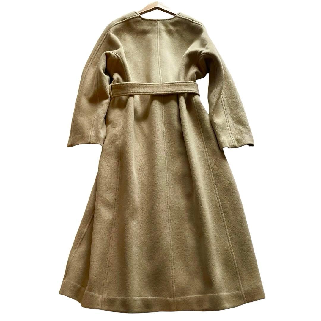 美品✨CELFORD カシミヤ100% ノーカラー ベルテッドコート