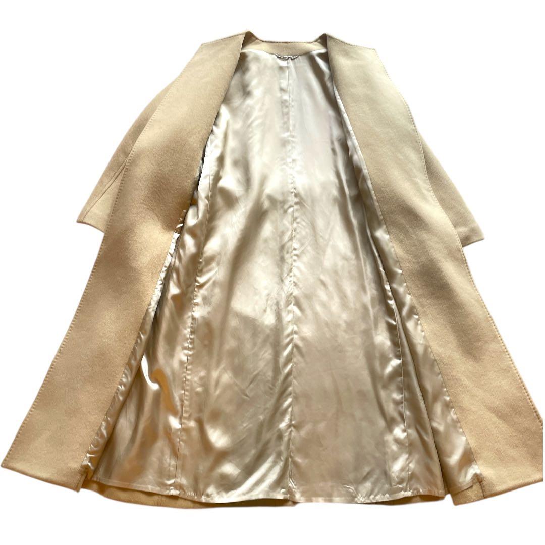 美品✨CELFORD カシミヤ100% ノーカラー ベルテッドコート