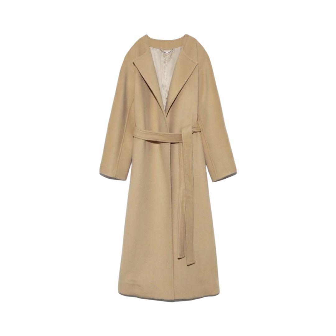 美品✨CELFORD カシミヤ100% ノーカラー ベルテッドコート