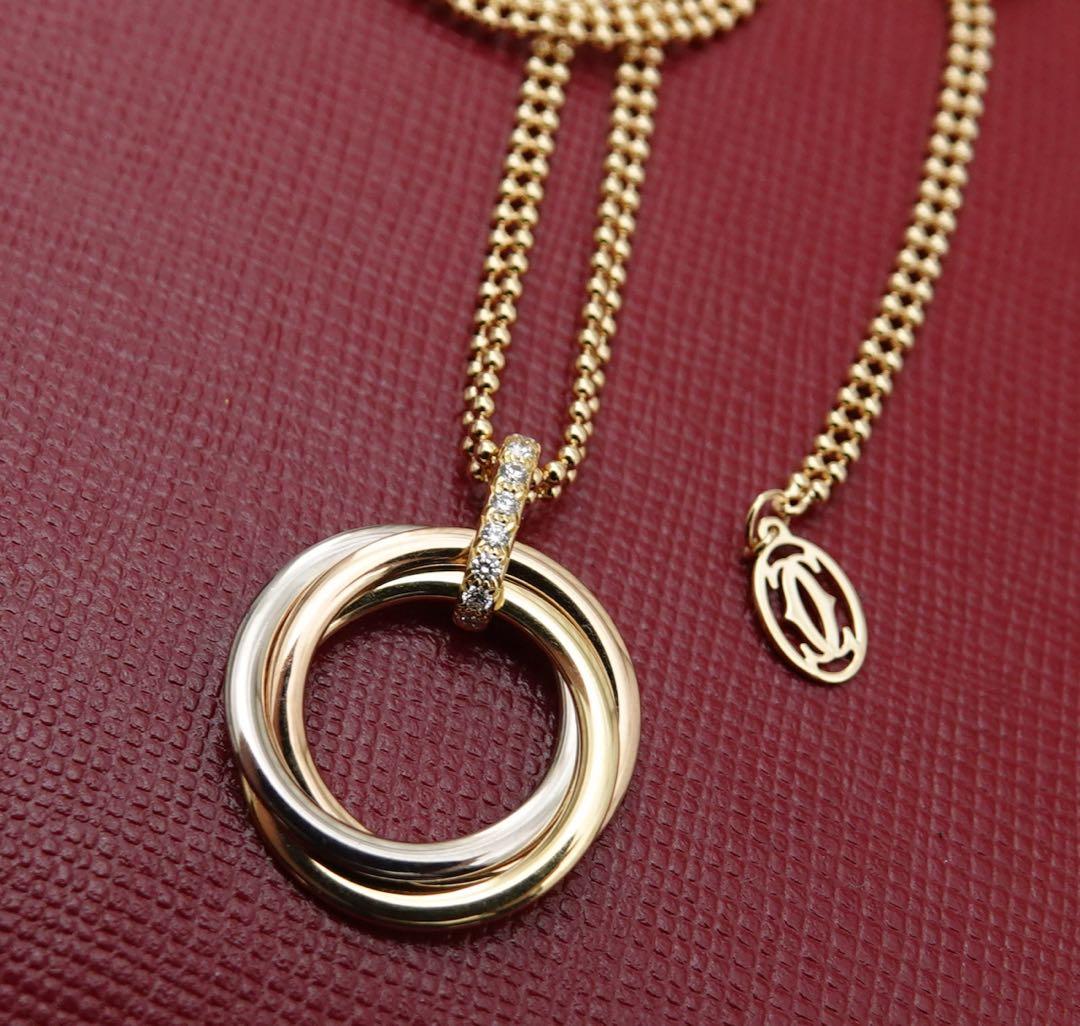 カルティエ　トリニティ ミディアム ダイヤ ネックレス　新作