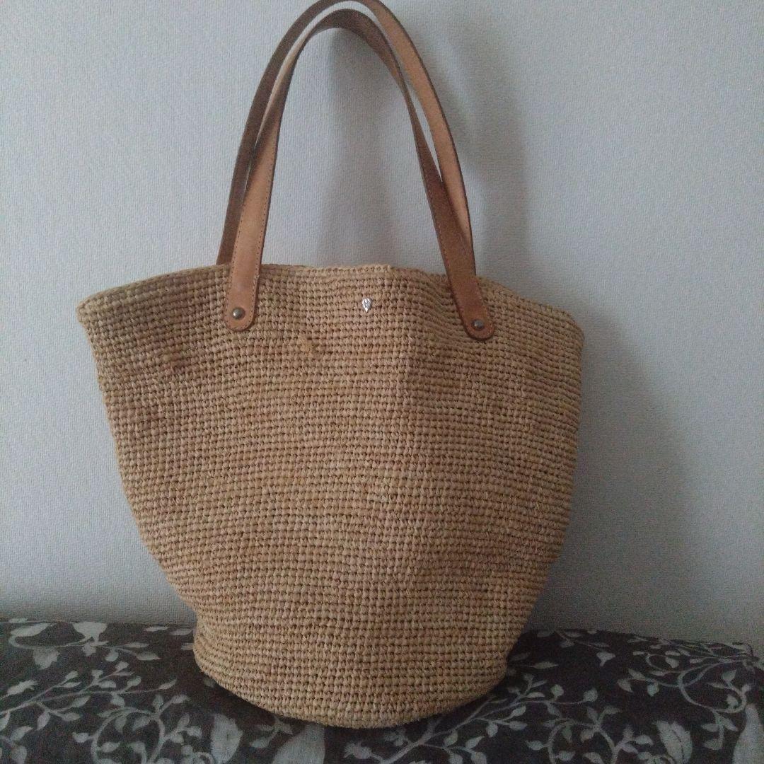 ヘレンカミンスキー　ストロー トートバッグ ベージュ