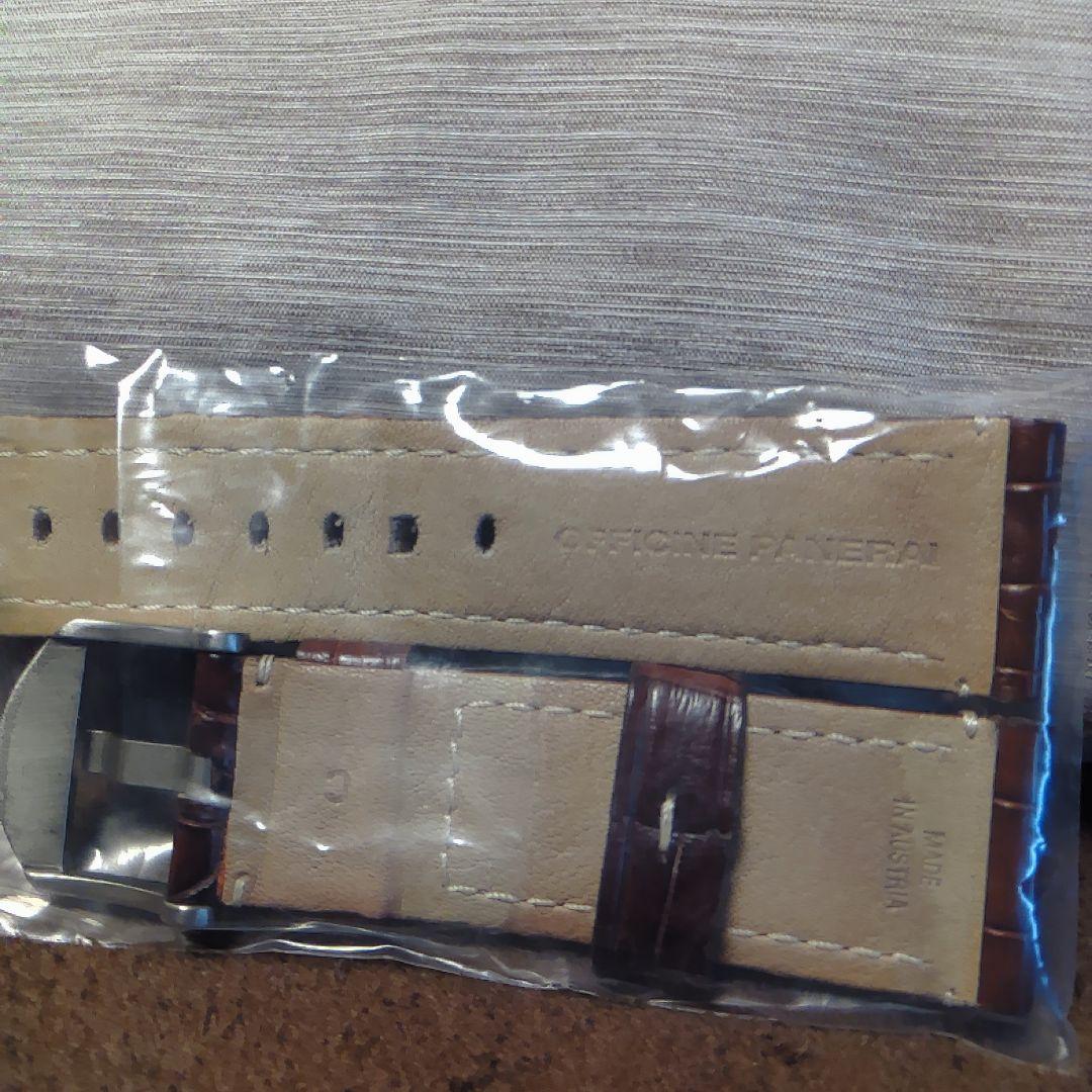 極美品 パネライ純正品 24mm ルミノールアリゲーター +純正品 尾錠チタン