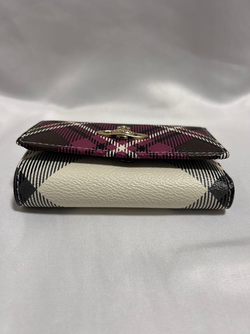 Vivienne Westwoodチェック柄キーケース パープル