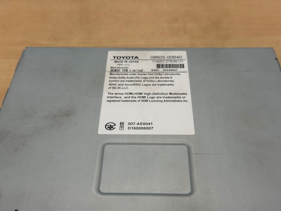 トヨタ 純正　メモリーナビNSZT-Y68T地図データ2022年チェックok