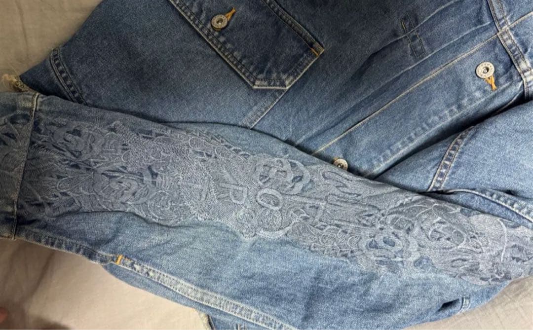 ジャケット・アウター doublet CHAOSEMBROIDERYHEMPDENIM JACKET