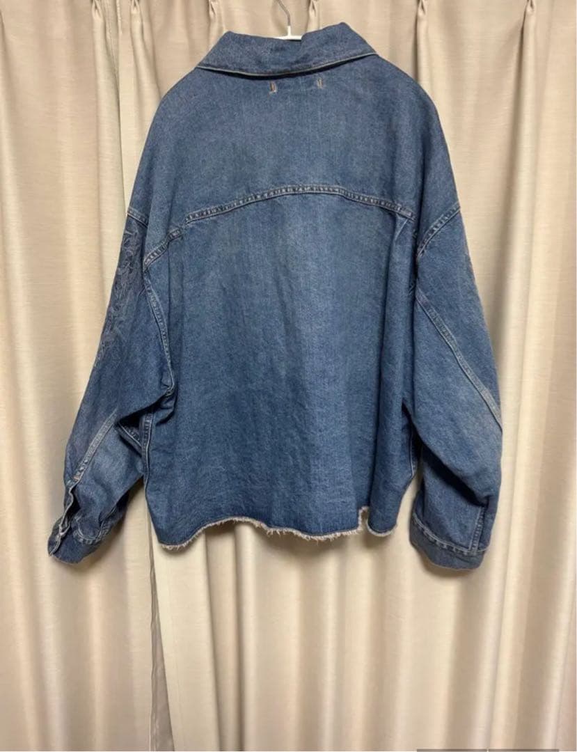 ジャケット・アウター doublet CHAOSEMBROIDERYHEMPDENIM JACKET