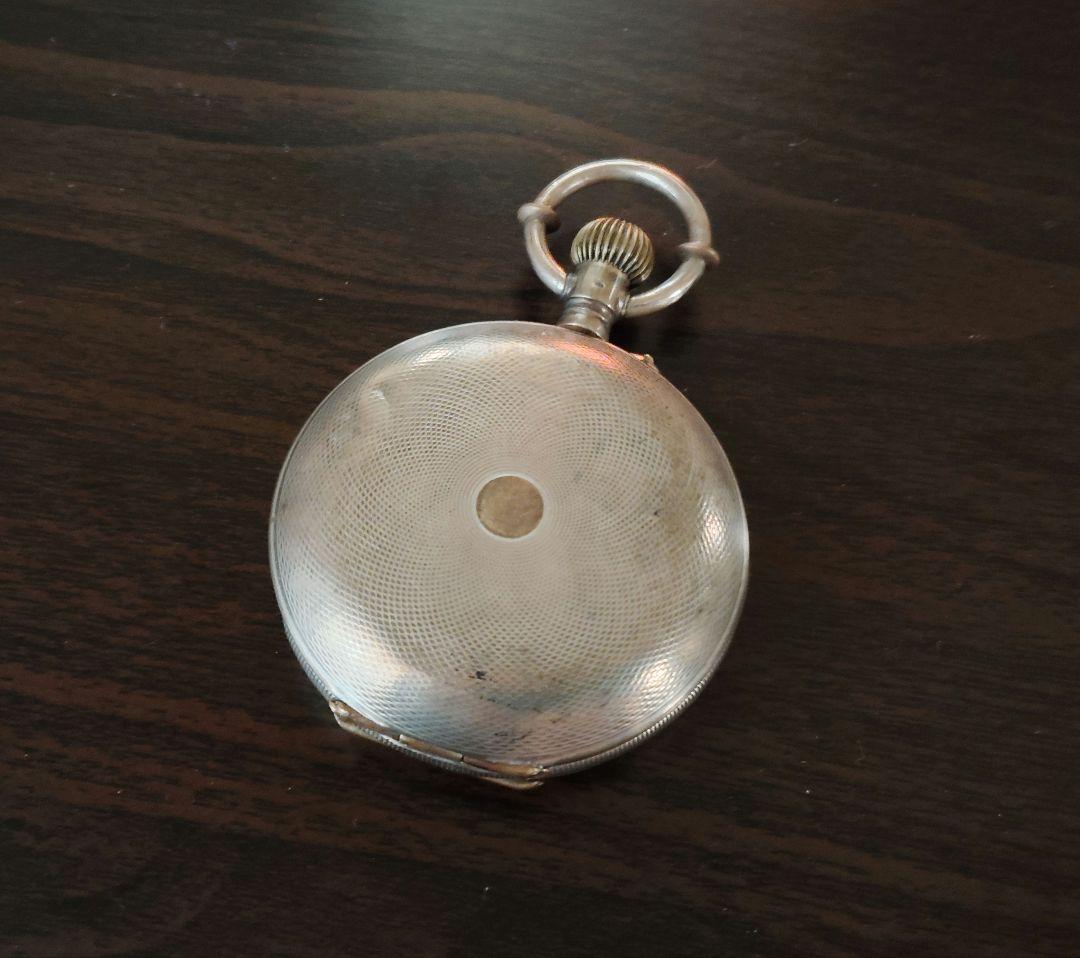 レッツ商会 商館時計 懐中時計 800シルバー フルハンターケース アンティーク