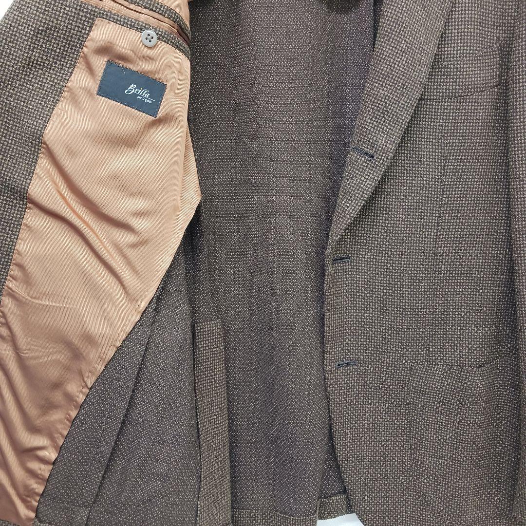 ブリッラ Brilla ジャケット テーラードジャケット ブラウン メンズ