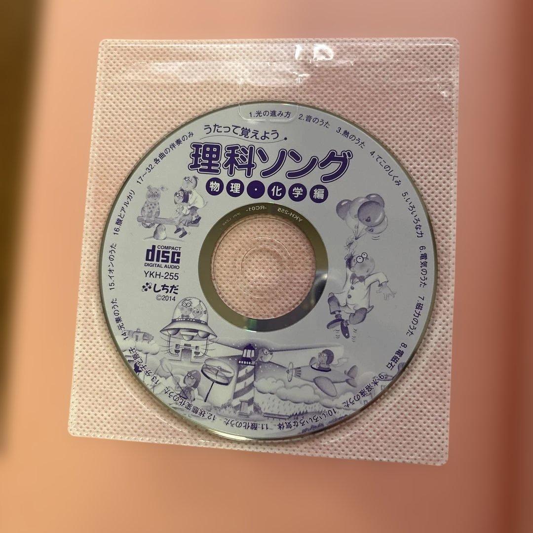 うたって覚えよう　理科、社会ソング (CD付) 4冊　しちだ