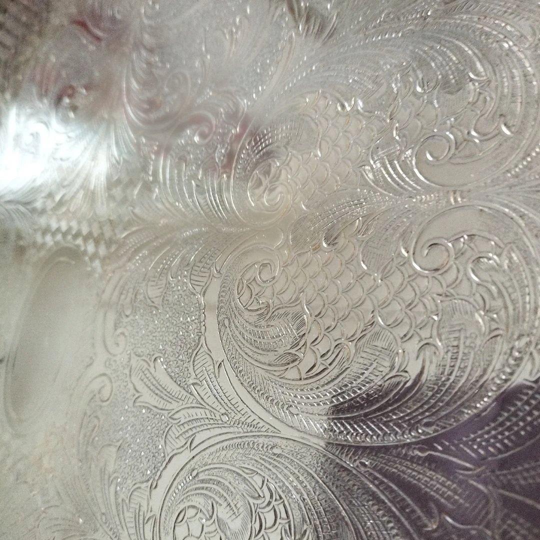 ＜英国ビンテージ＞　シルバートレイ　キャバリア　銀盆　シルバープレート