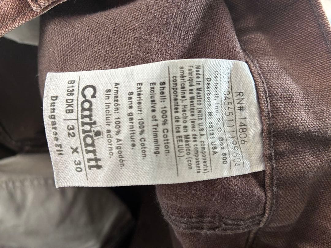 い*け様 カーハート　ダブルニー　ペインターパンツ　ブラウン　32-30