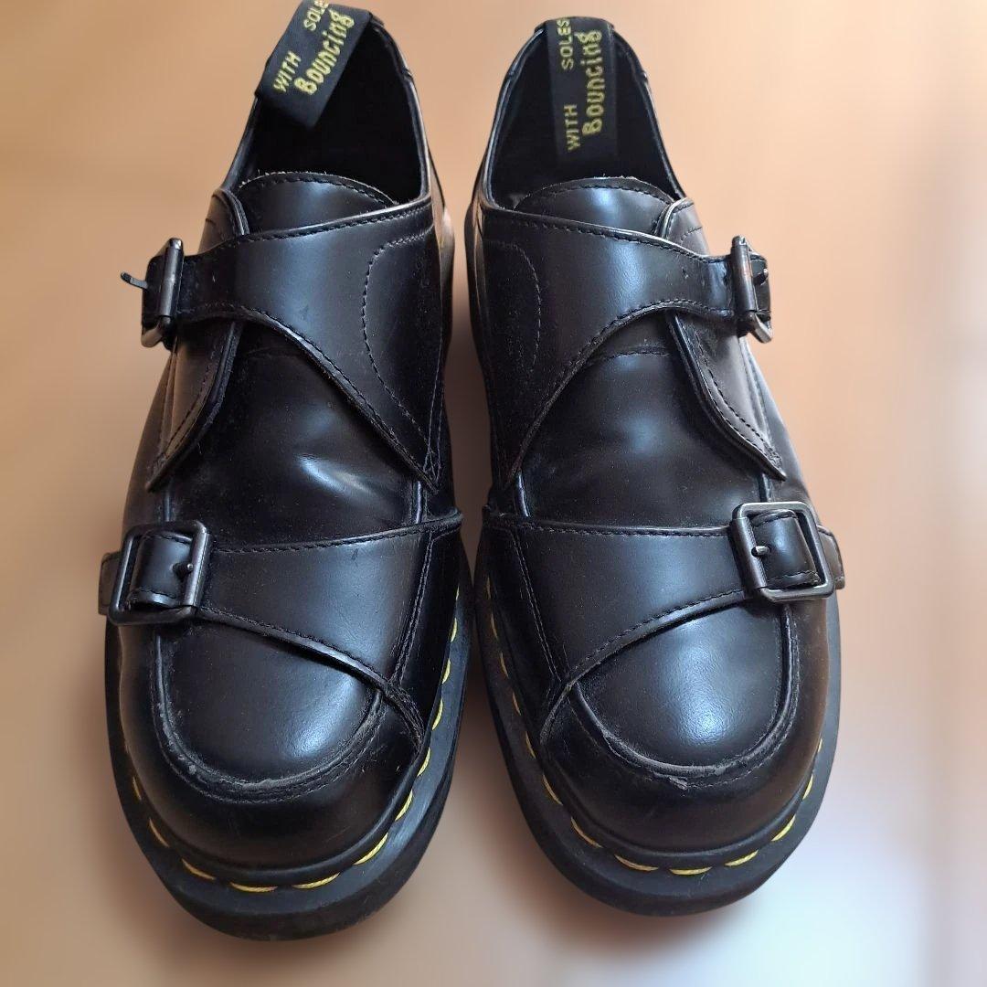 Dr.Martens レザー 厚底革靴 バックル付き 28㎝